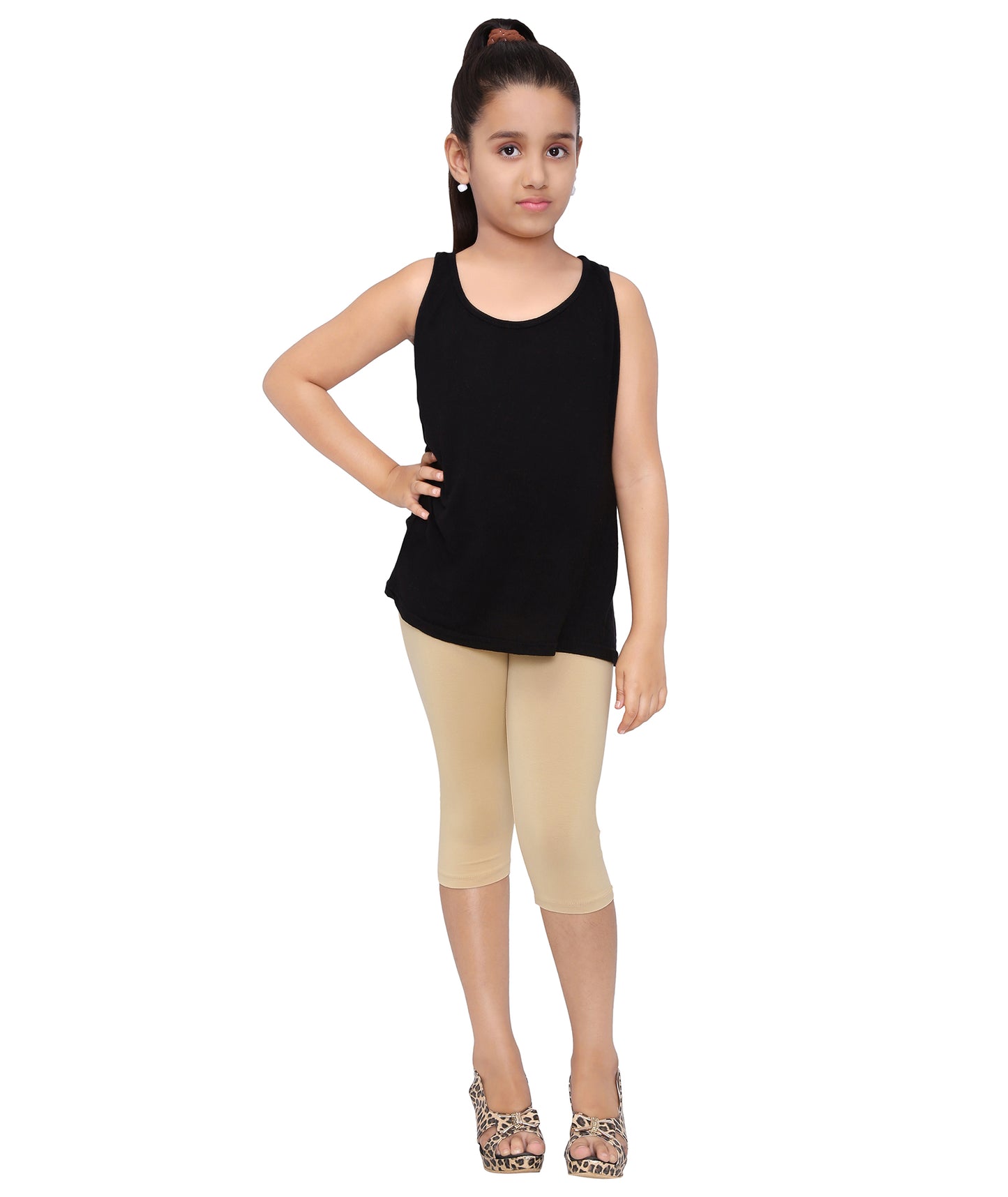 Robinbosky Premium Girls Capri Cotton Leggings