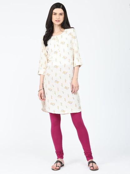 Robinbosky Premium Women Churidar Cotton Leggings in Magenta