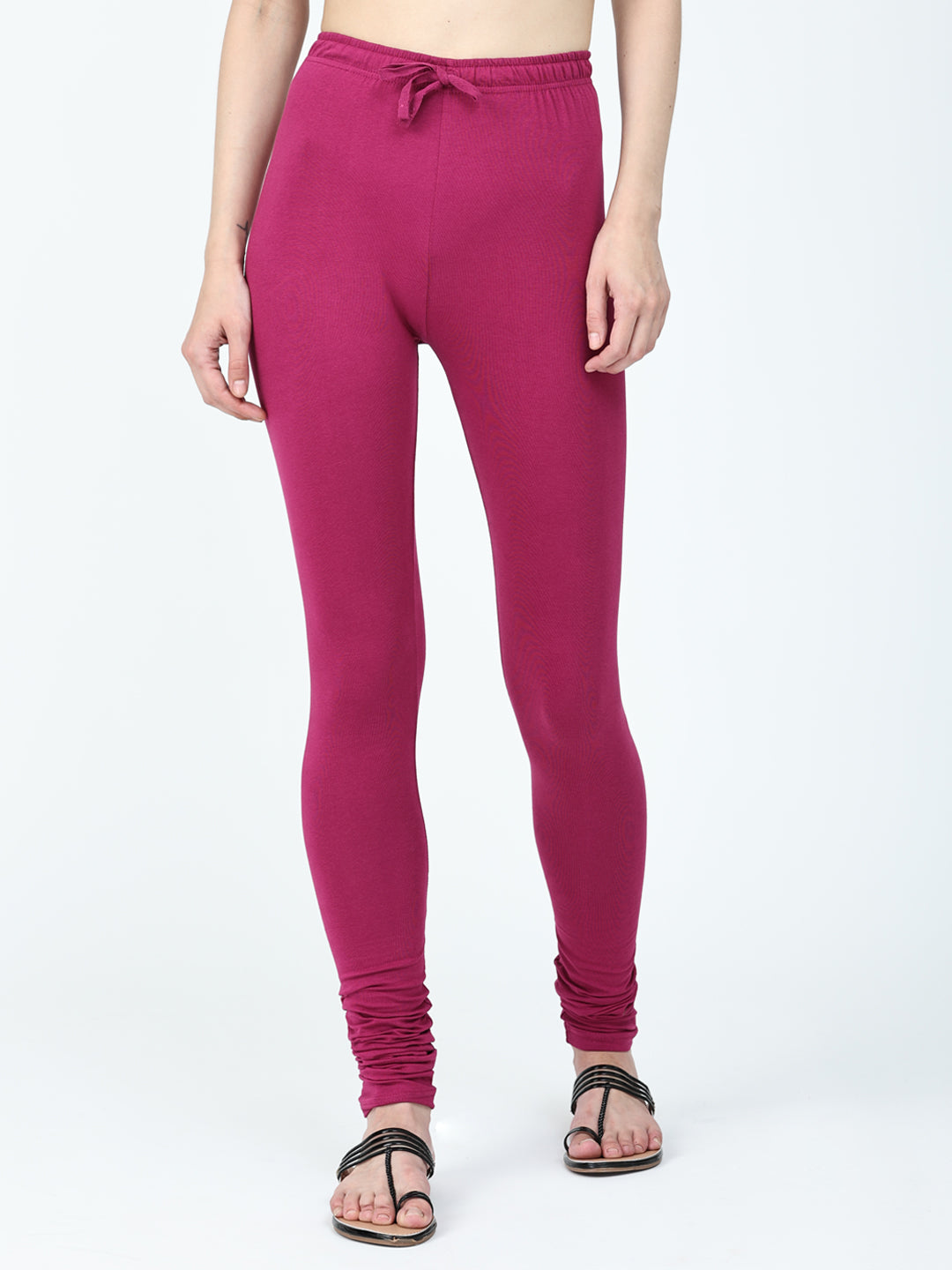 Robinbosky Premium Women Churidar Cotton Leggings in Magenta