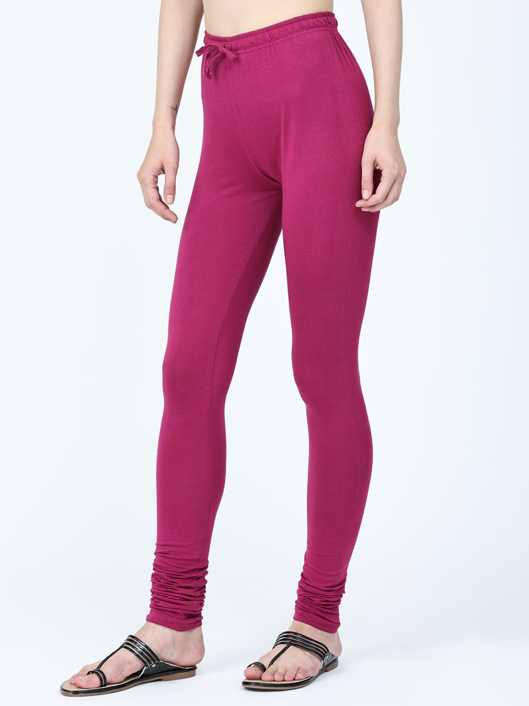 Robinbosky Premium Women Churidar Cotton Leggings in Magenta