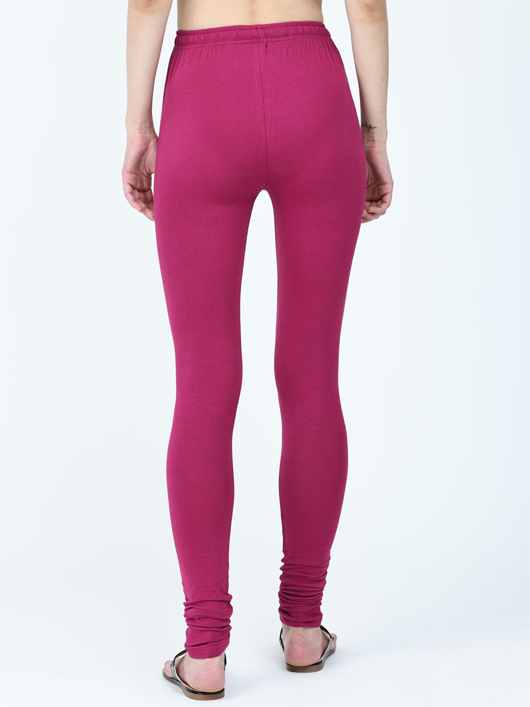 Robinbosky Premium Women Churidar Cotton Leggings in Magenta