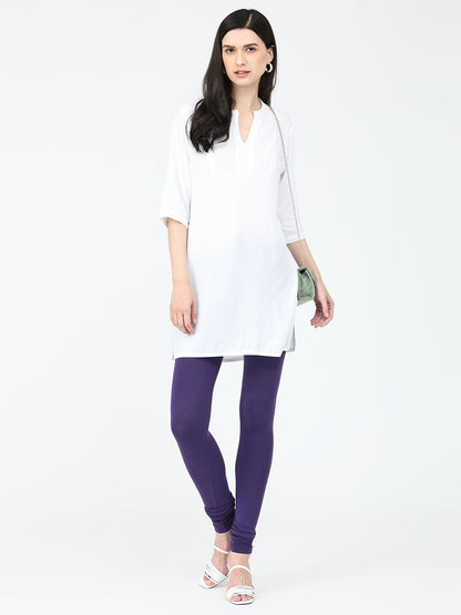 Robinbosky Premium Women Churidar Cotton Leggings in Russian Violet