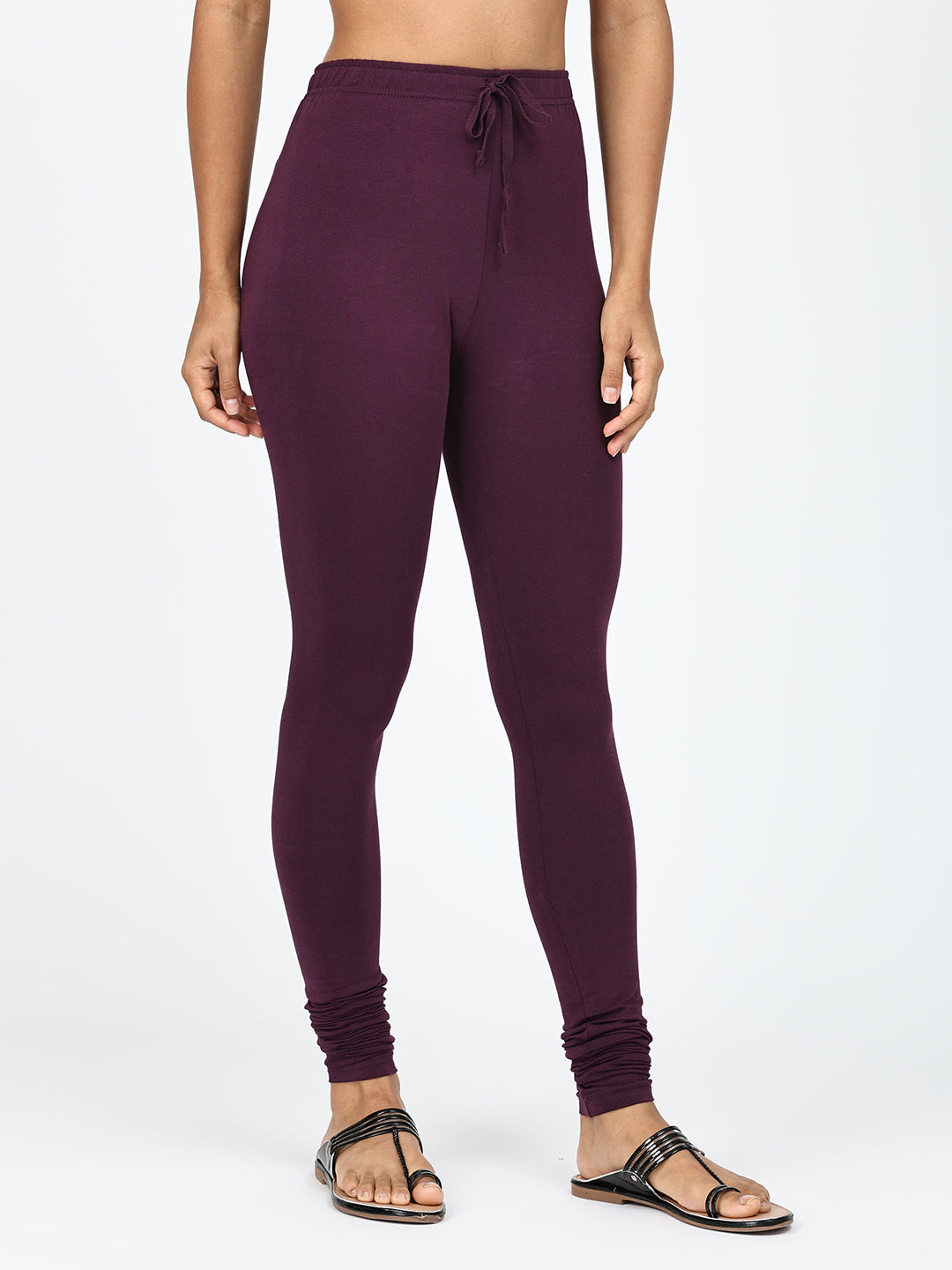 Robinbosky Premium Women Churidar Cotton Leggings in Plum