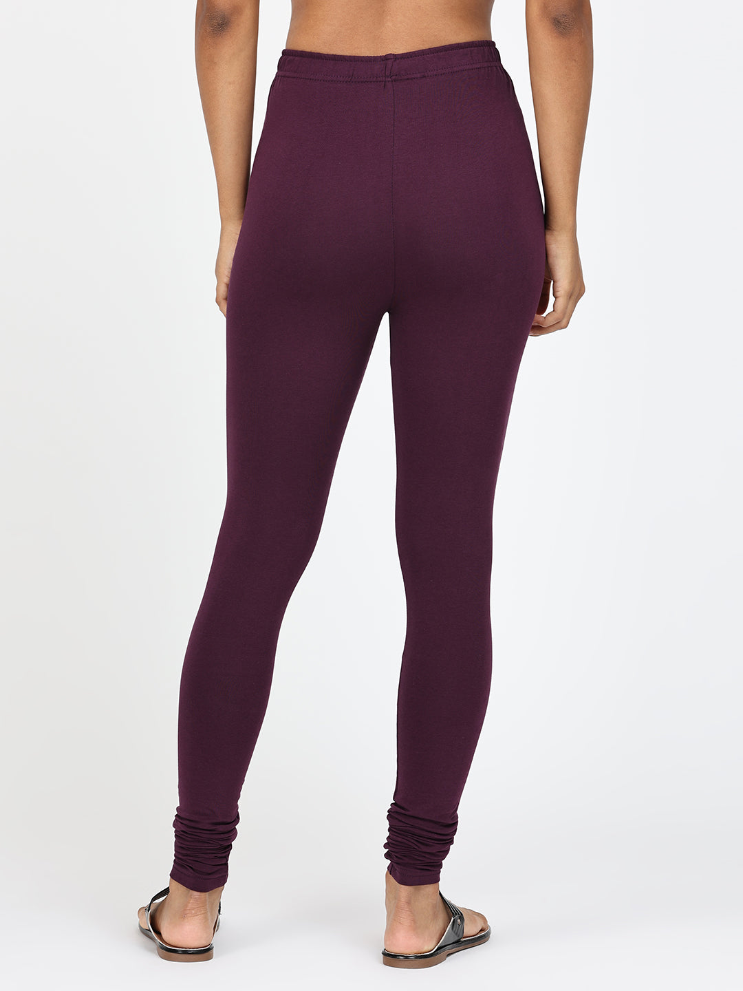 Robinbosky Premium Women Churidar Cotton Leggings in Plum
