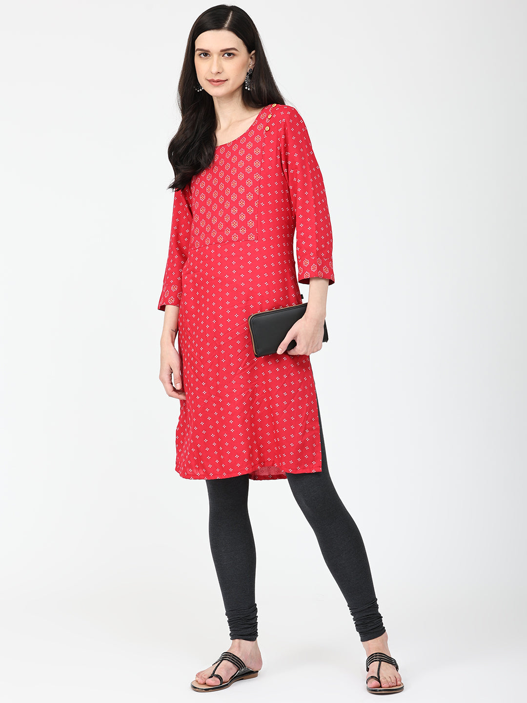 Robinbosky Premium Women Churidar Cotton Leggings in Antra Mel