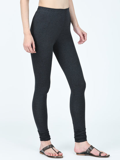 Robinbosky Premium Women Churidar Cotton Leggings in Antra Mel