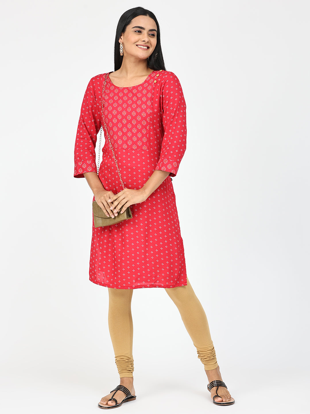 Robinbosky Premium Women Churidar Cotton Leggings in sandal