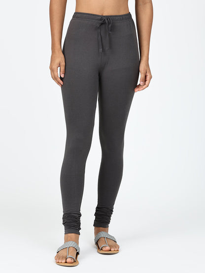 Robinbosky Premium Women Churidar Cotton Leggings in Steel Grey