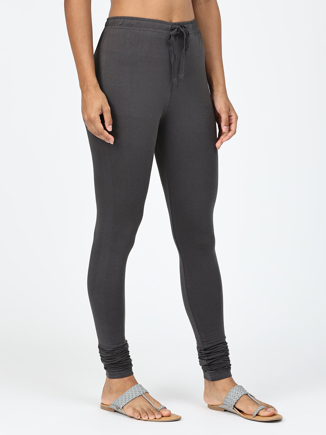 Robinbosky Premium Women Churidar Cotton Leggings in Steel Grey