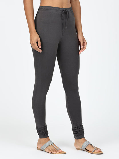 Robinbosky Premium Women Churidar Cotton Leggings in Steel Grey