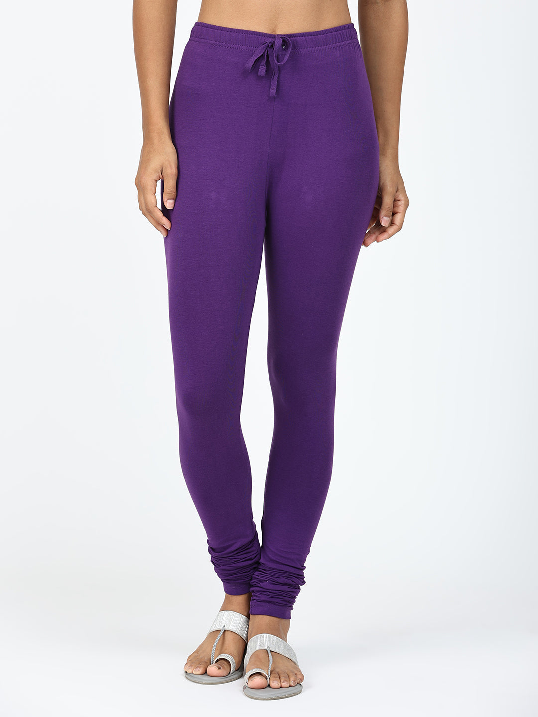 Robinbosky Premium Women Churidar Cotton Leggings in Grape