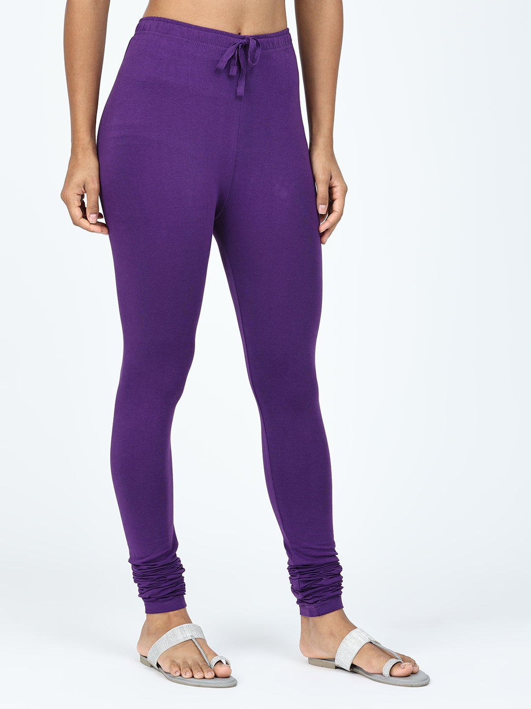 Robinbosky Premium Women Churidar Cotton Leggings in Grape