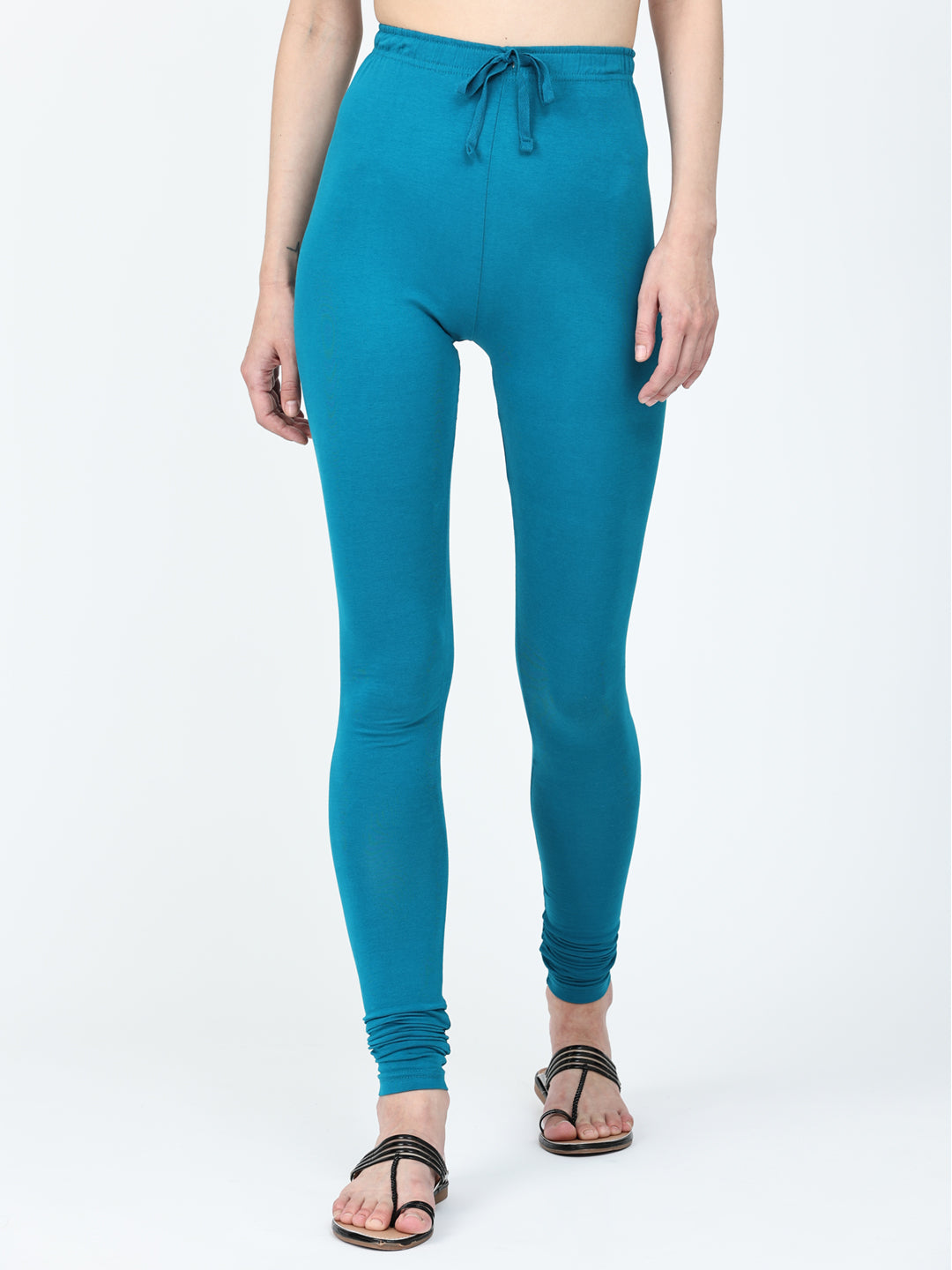 Robinbosky Premium Women Churidar Cotton Leggings in Atlantic Deep