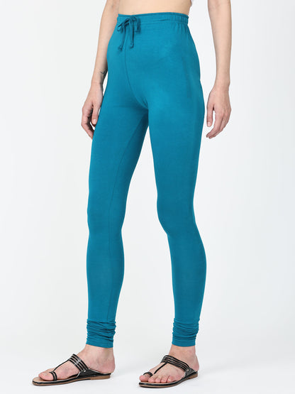 Robinbosky Premium Women Churidar Cotton Leggings in Atlantic Deep