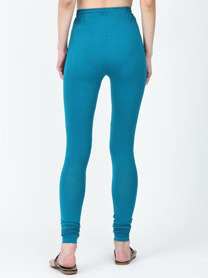 Robinbosky Premium Women Churidar Cotton Leggings in Atlantic Deep
